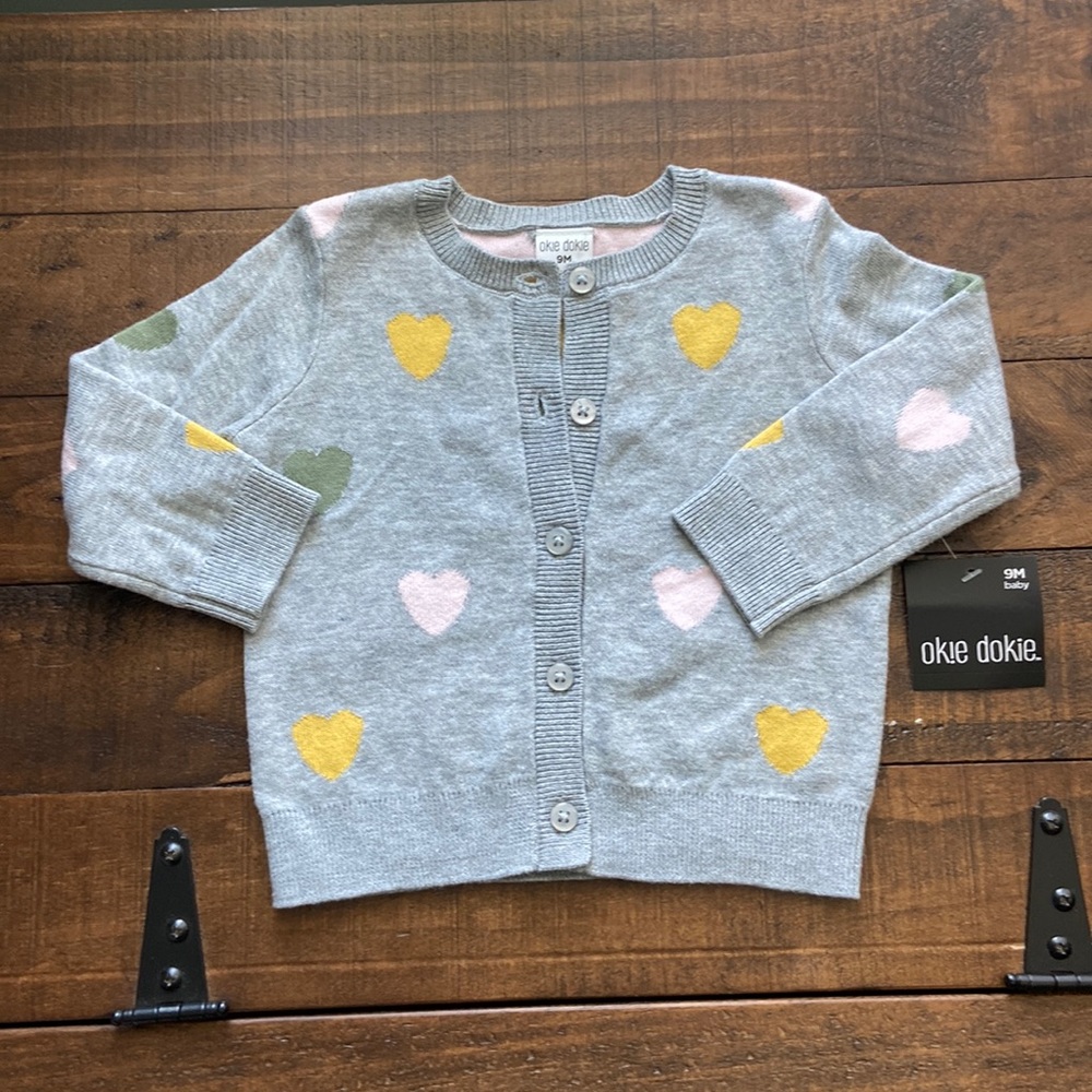❤️ Okie Dokie Baby Sweater 💖 Girls Sweater size 9M #244